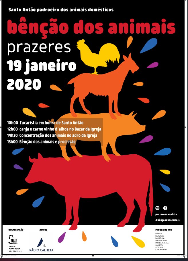 Tradicional Bênção dos Animais a 19 de Janeiro nos Prazeres